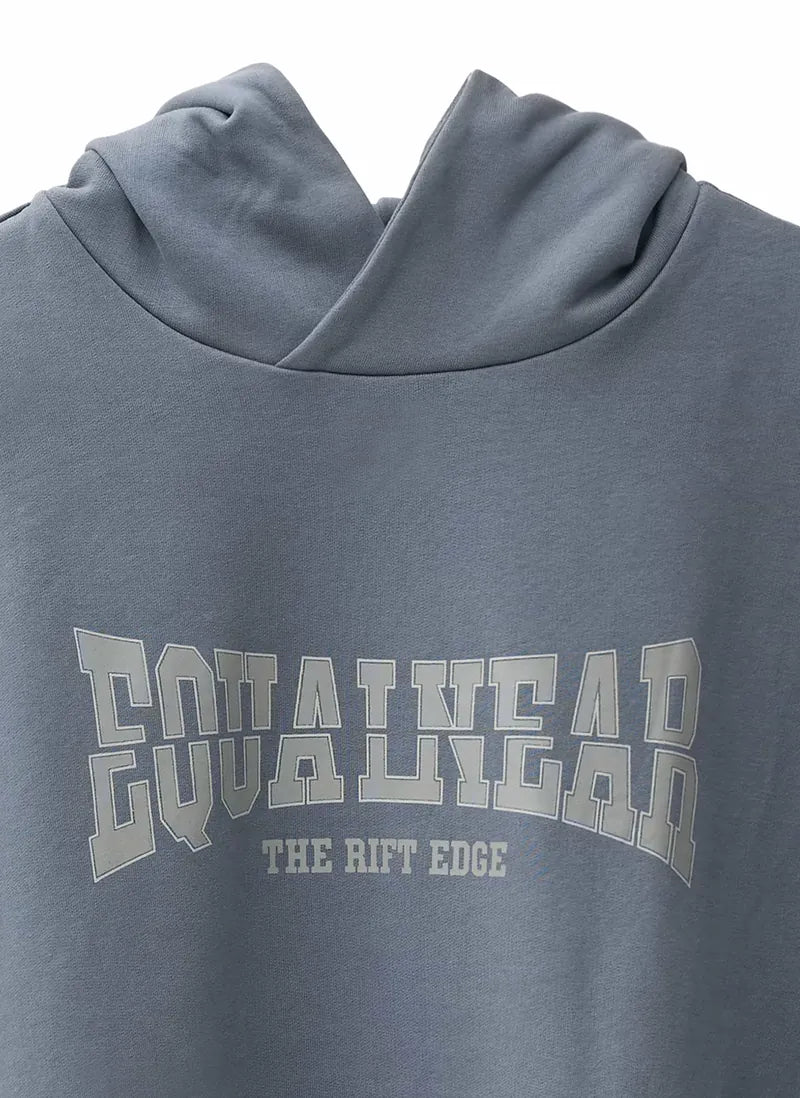 EQUALNEAR - Rift Logo Hoodie - Gray Blue