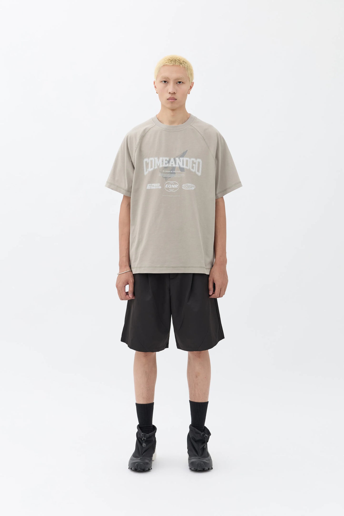 EQUALNEAR - C&G Graphic Raglan Tee - Sand