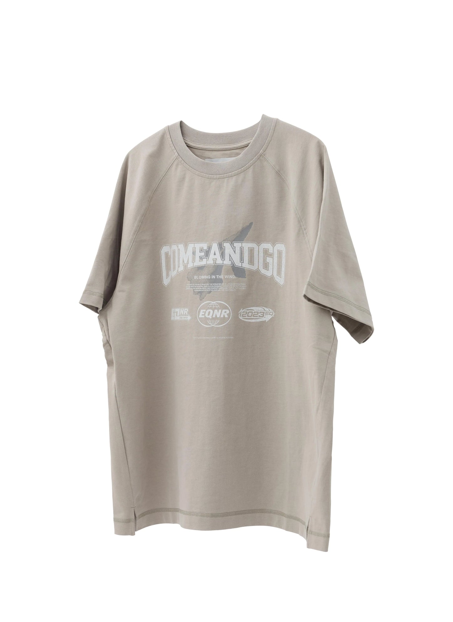 EQUALNEAR - C&G Graphic Raglan Tee - Sand