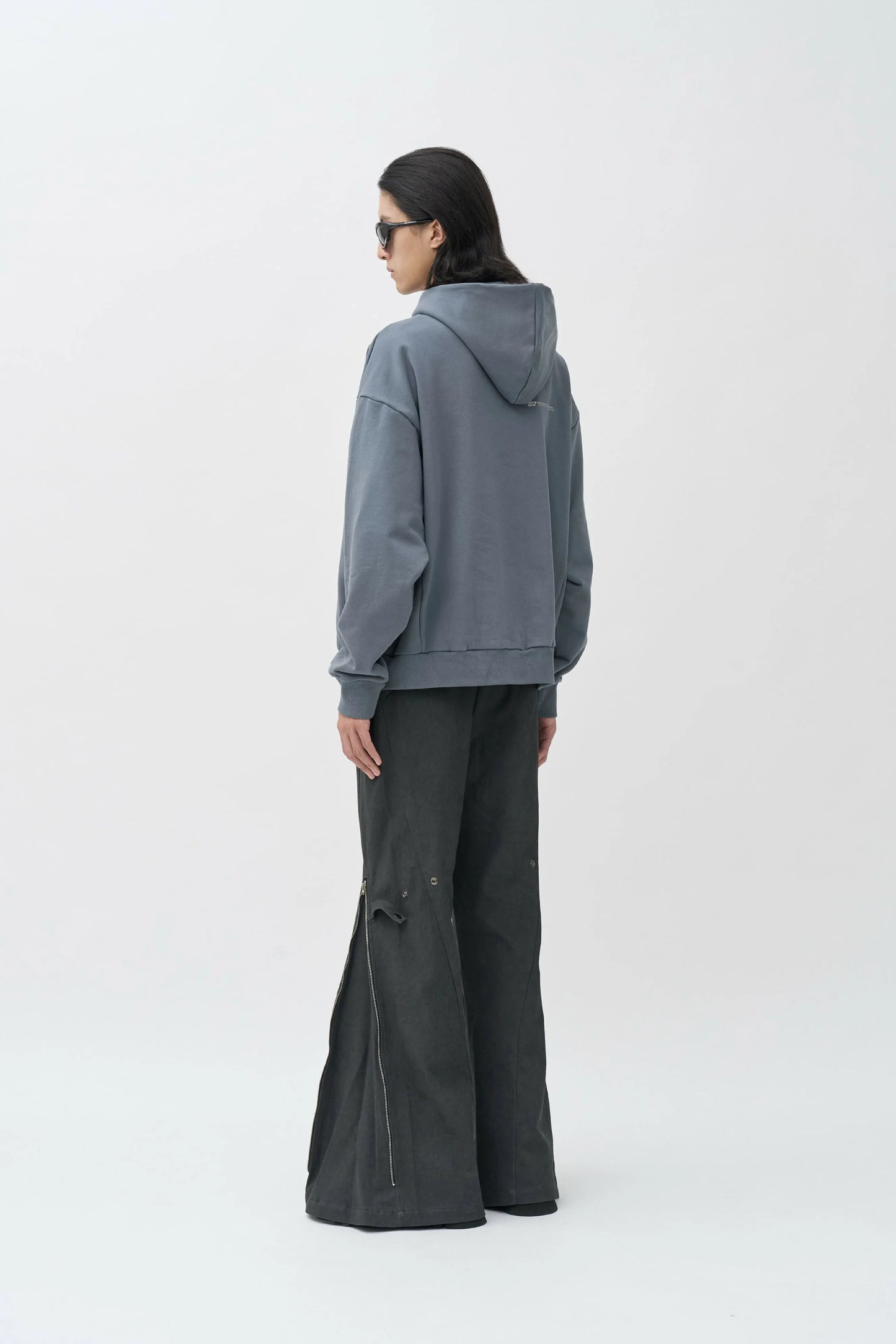 EQUALNEAR - Rift Logo Hoodie - Gray Blue