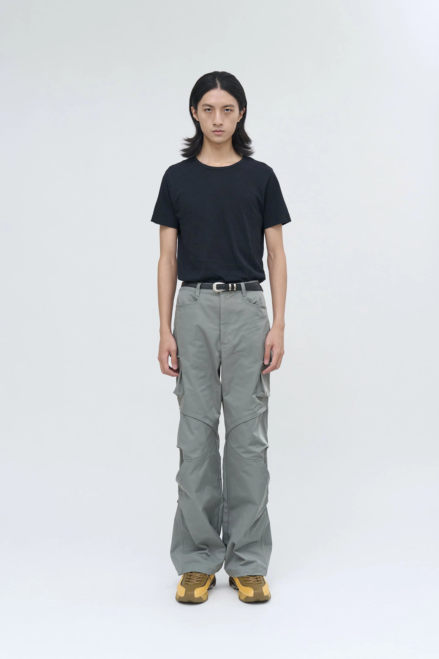 EQUALNEAR - Rift Zip Cargo Pants - Gray Green