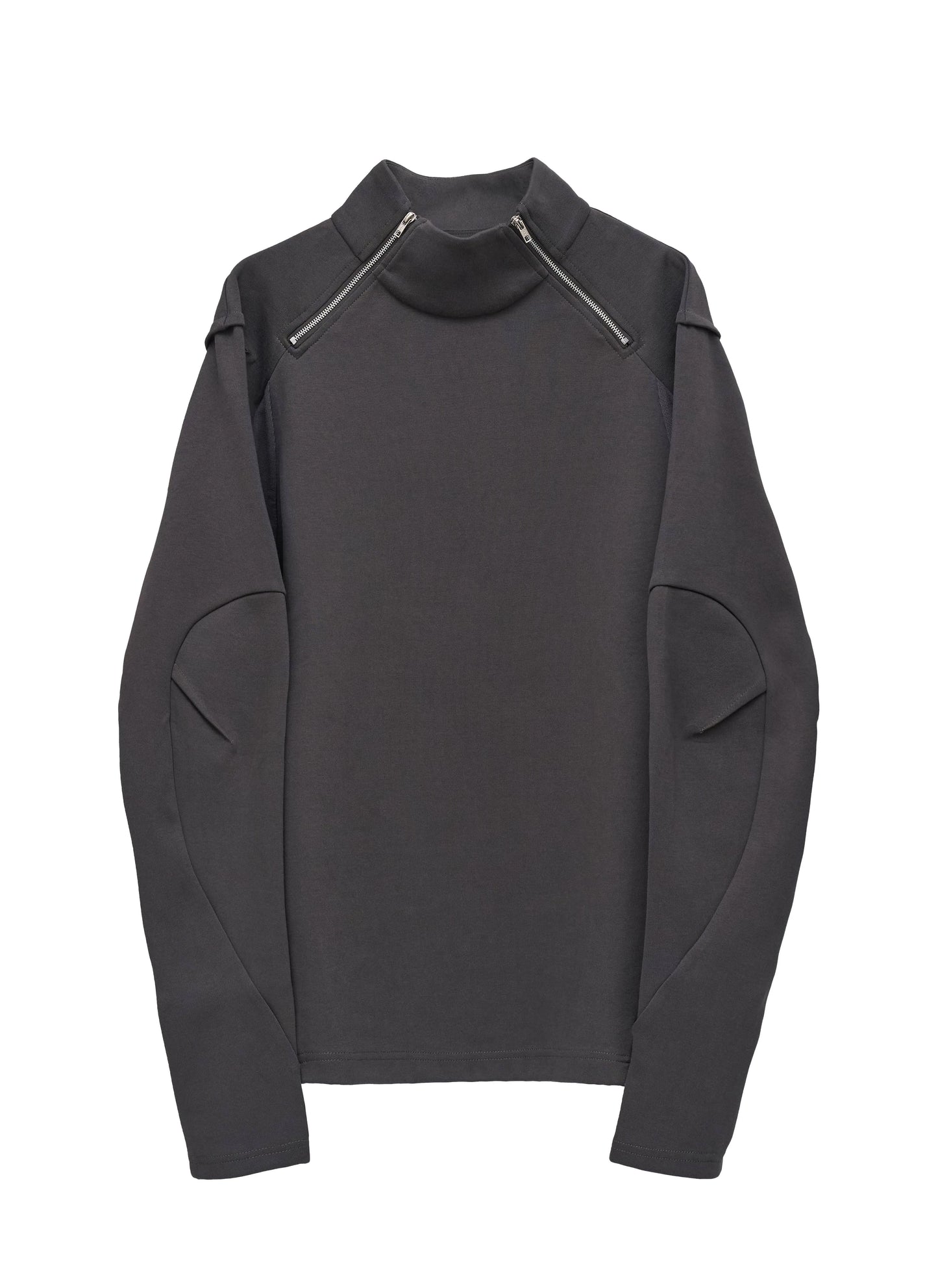 EQUALNEAR - Rift Zip T-neck - Gray