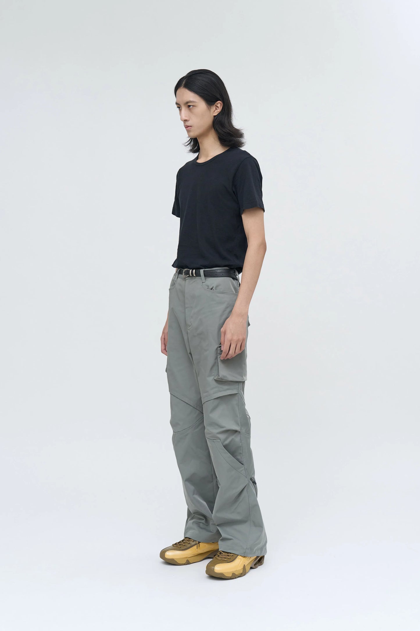 EQUALNEAR - Rift Zip Cargo Pants - Gray Green