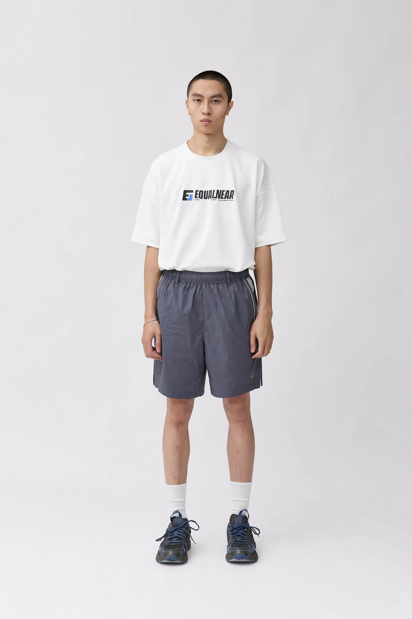 EQUALNEAR - C&G Logo Sport Shorts - Gray