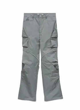 EQUALNEAR - Rift Zip Cargo Pants - Gray Green