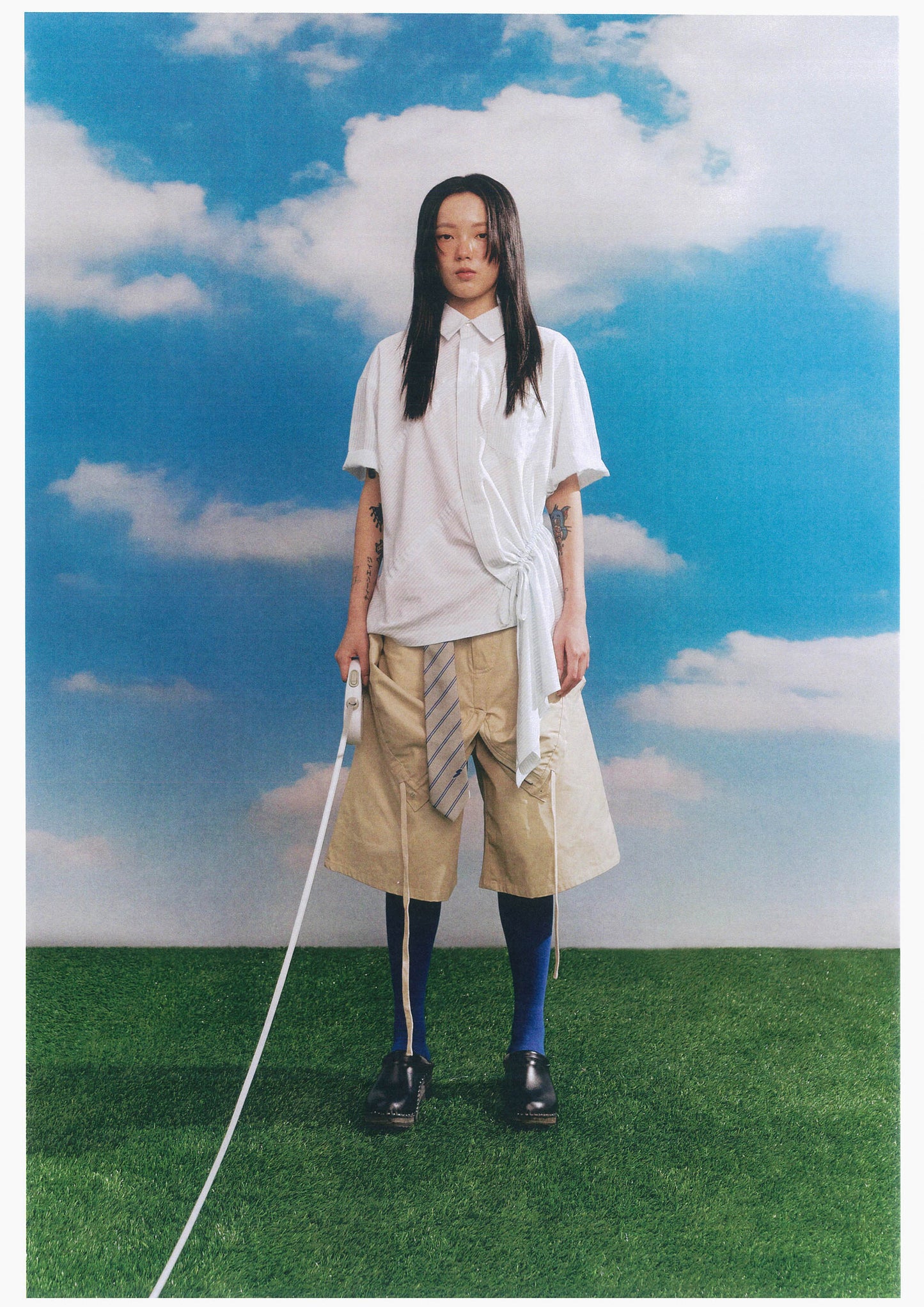 ENCLAVE - TWILL LOOSE-FIT “DROP-TROU” SHORTS - Khaki