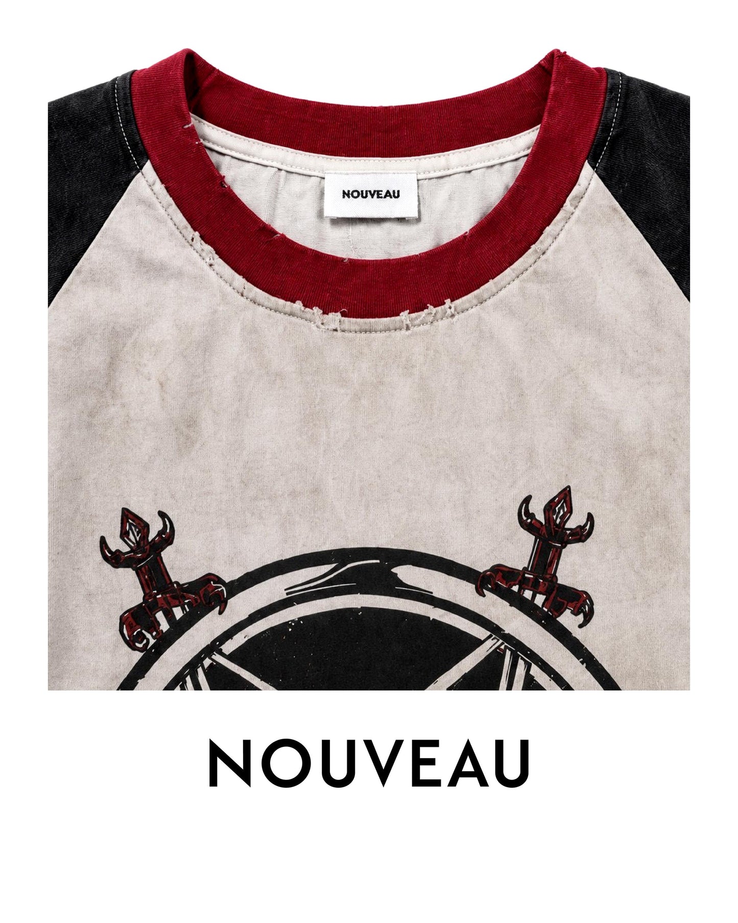 NOUVEAU - BOXY THE DOOR TO HELL CONTRAST COLOR T-SHIRT IN COTTON JERSEY