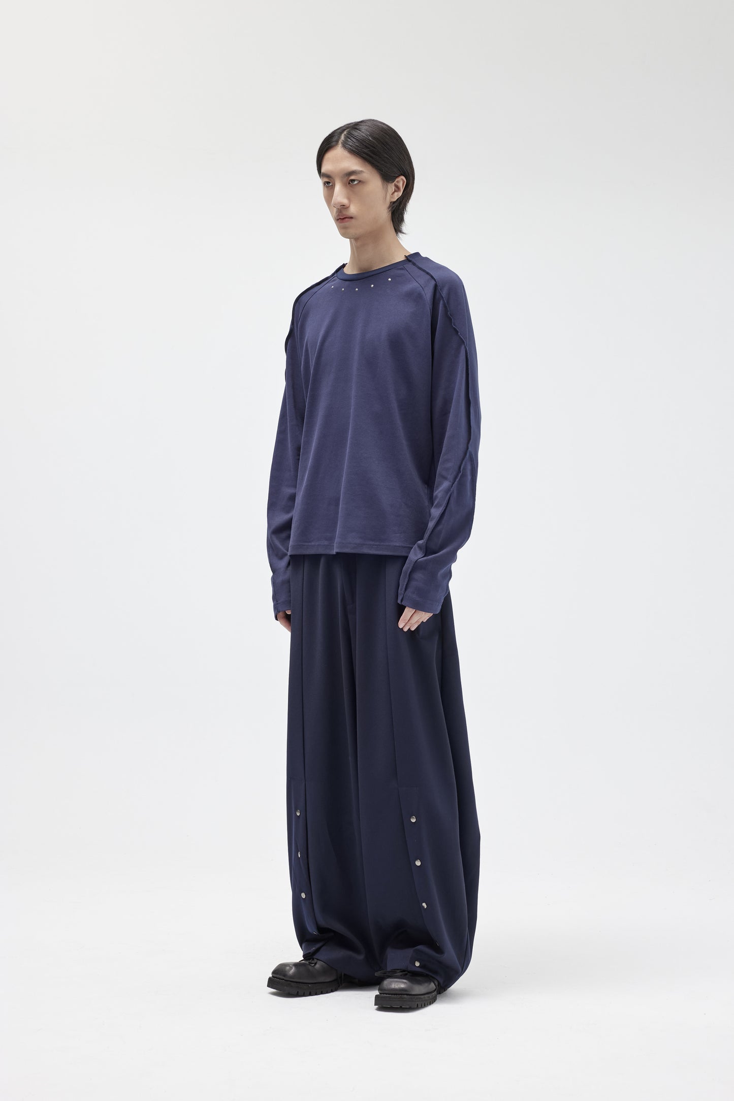 EQUALNEAR - The Fool LS Tee - Blue
