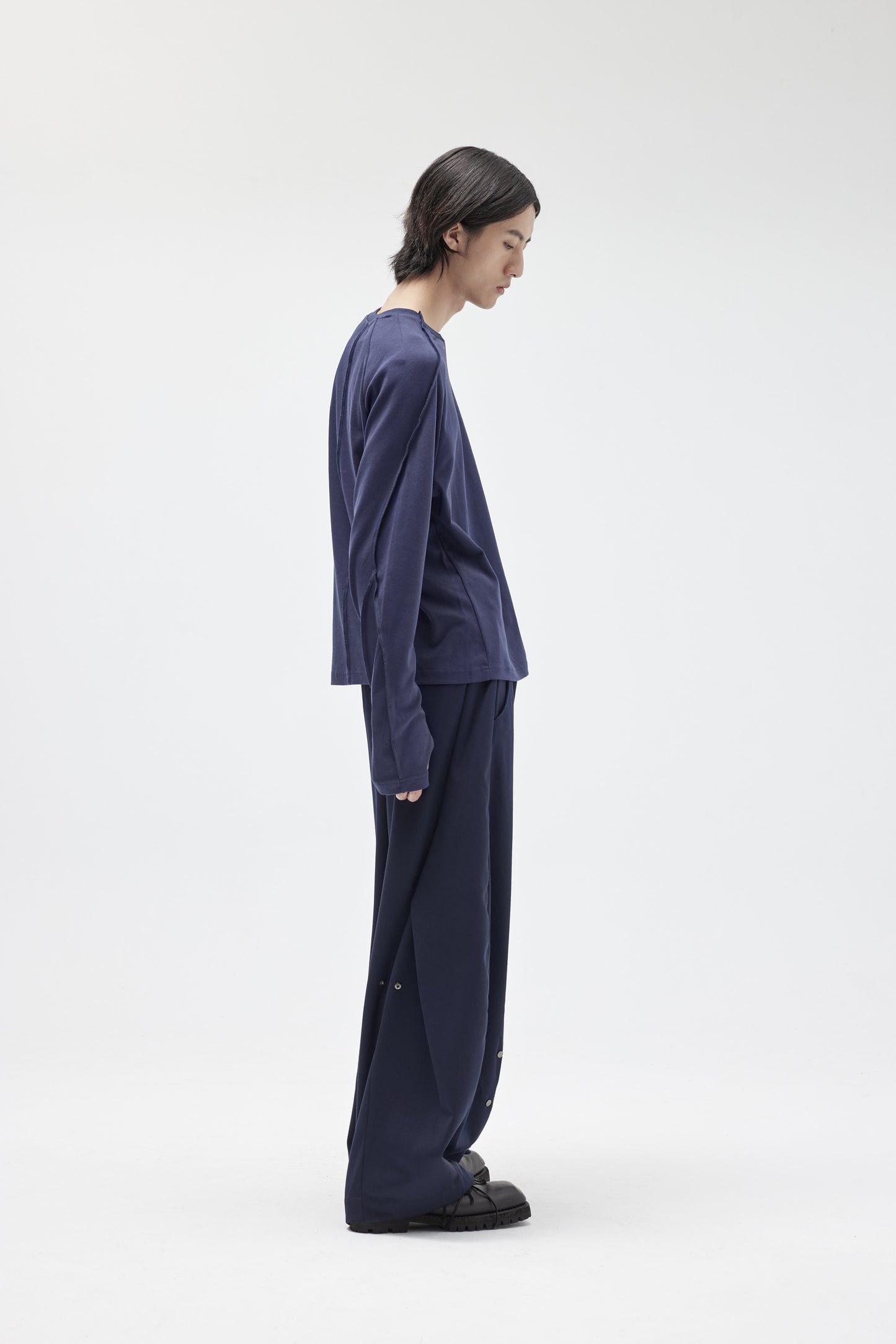 EQUALNEAR - The Fool LS Tee - Blue