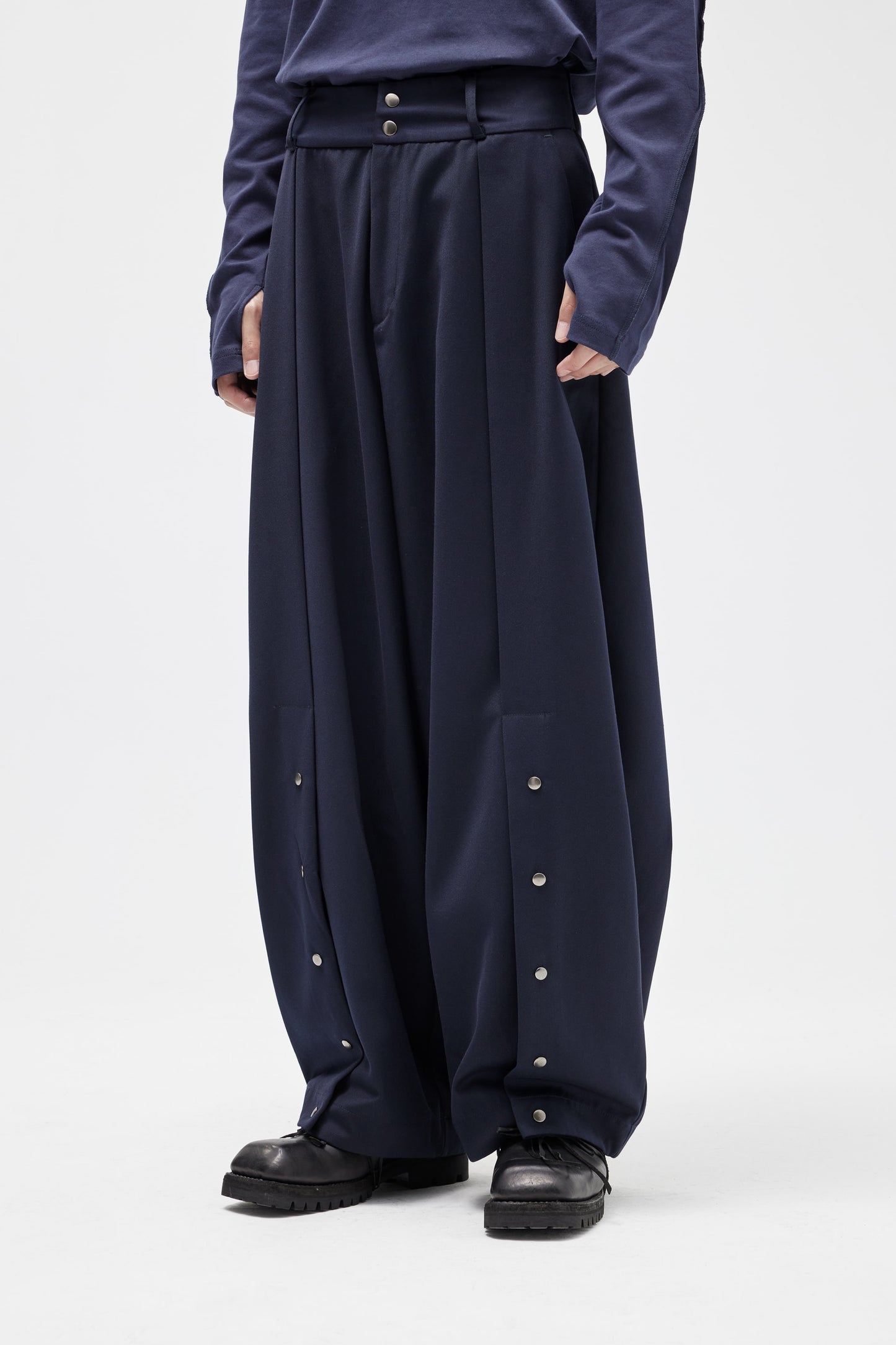 EQUALNEAR - Horizon Wide Pants - Blue