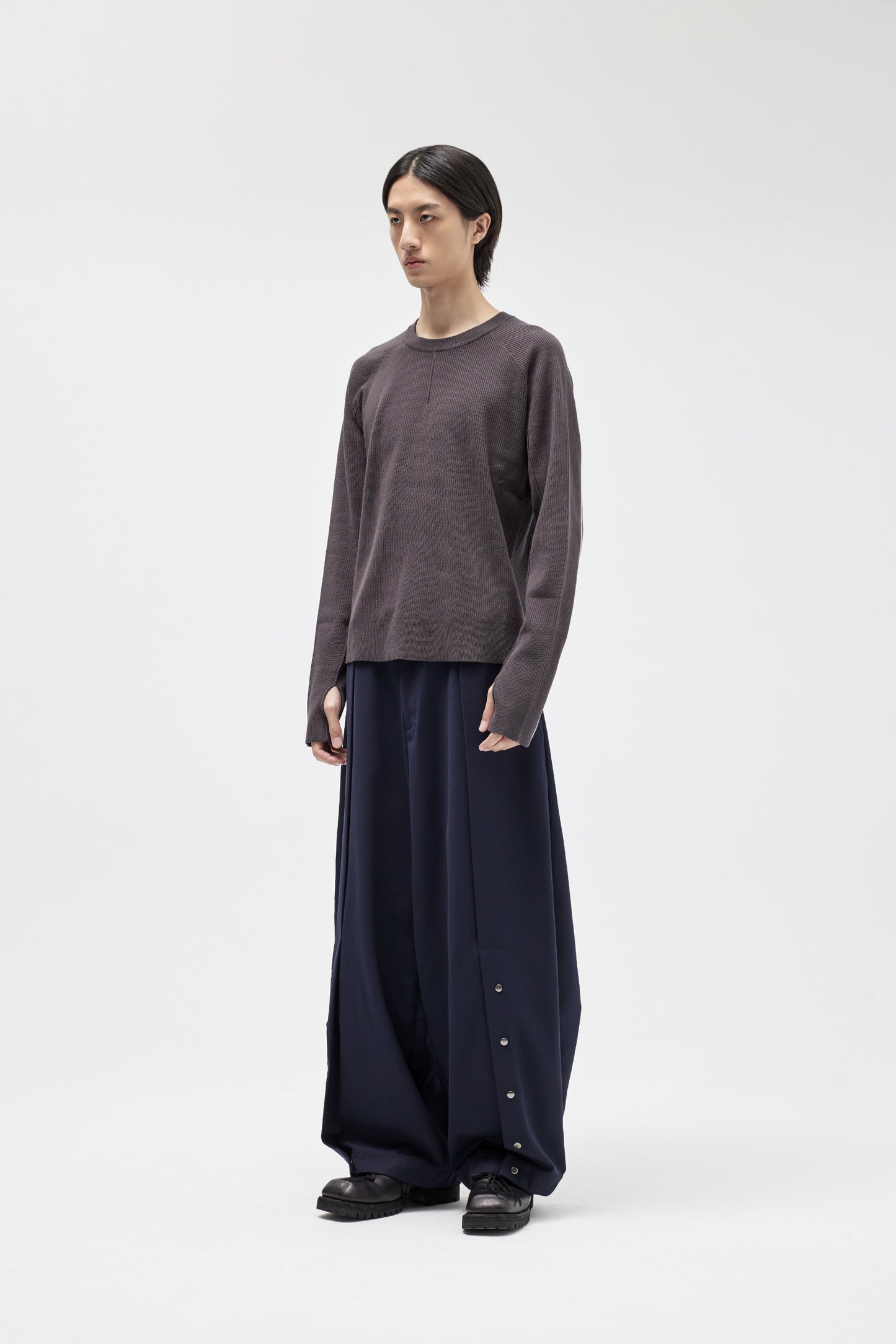 EQUALNEAR - Trails Knit Sweater - Gray