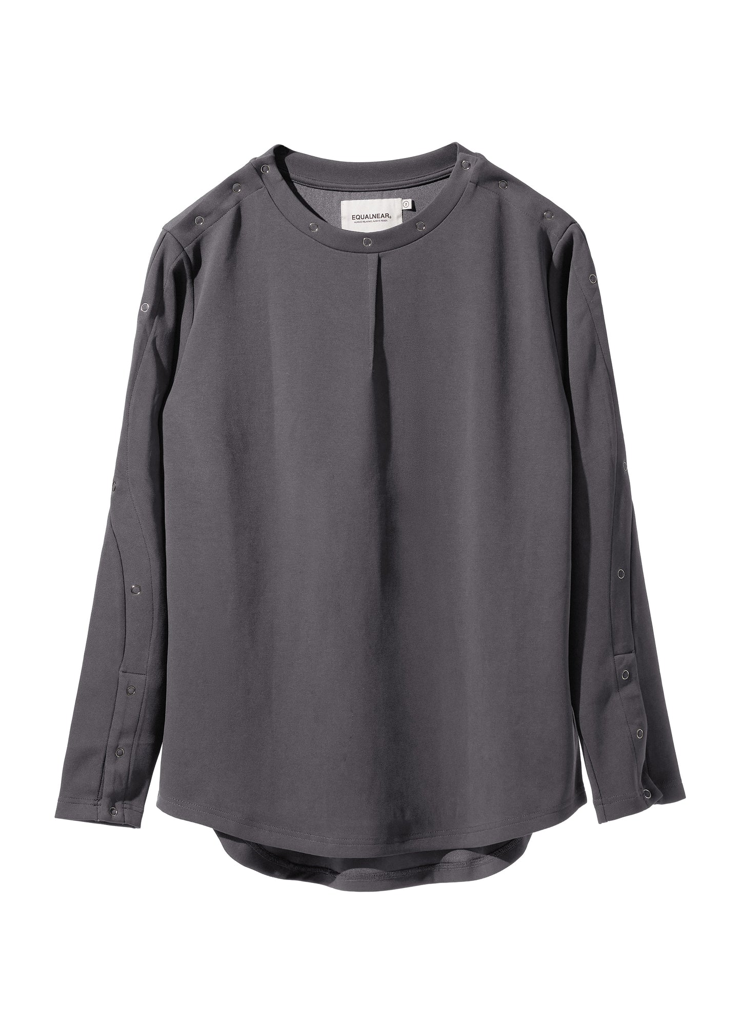 EQUALNEAR - Astro Henley Sweatshirt - Gray