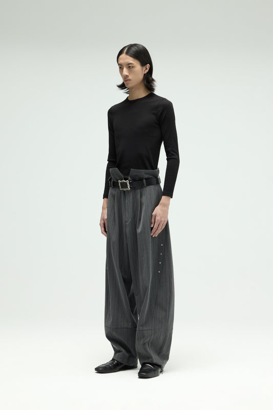 EQUALNEAR - Groundline Wide Pants - Gray
