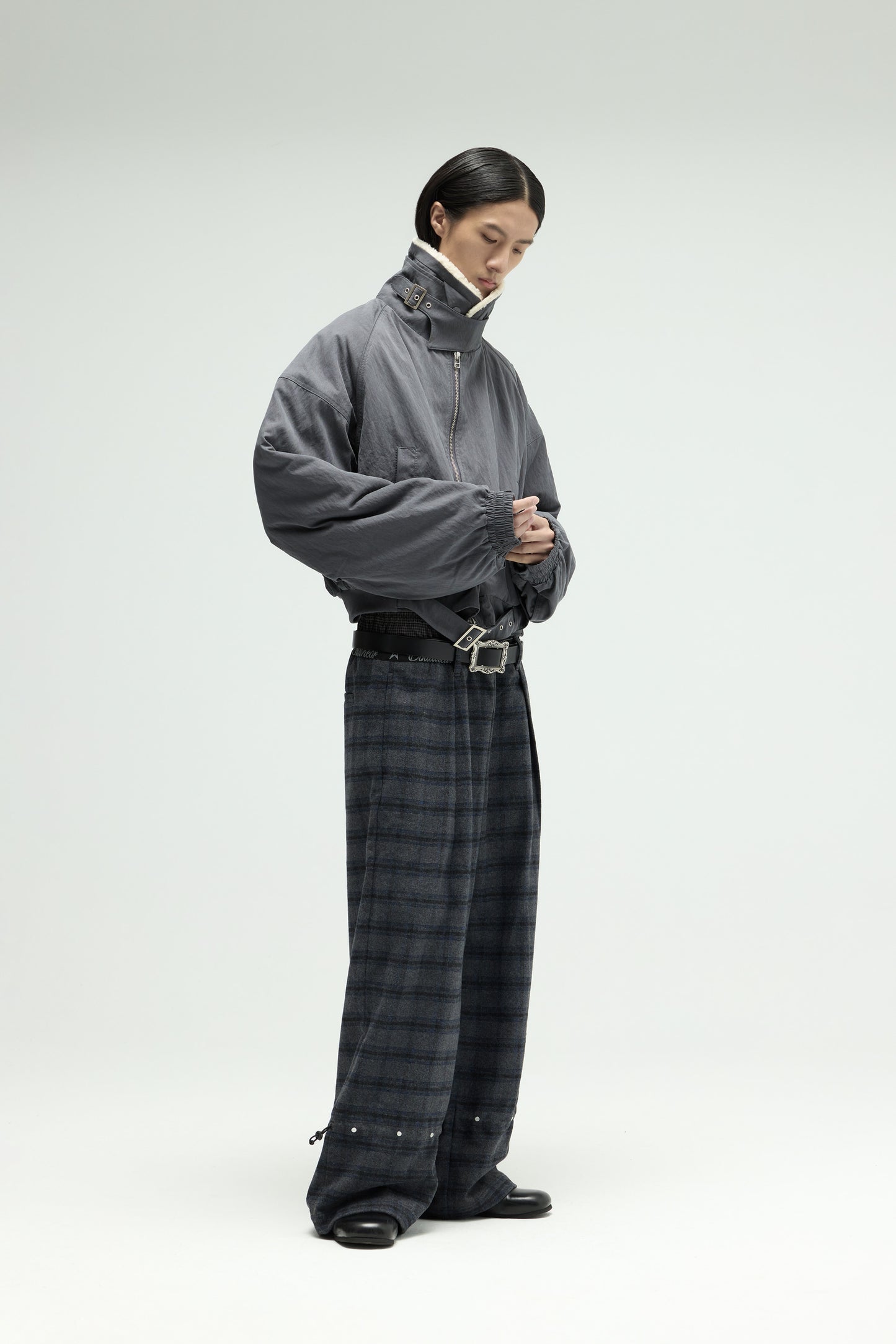 EQUALNEAR - Heartcore Bomber Jacket - Gray