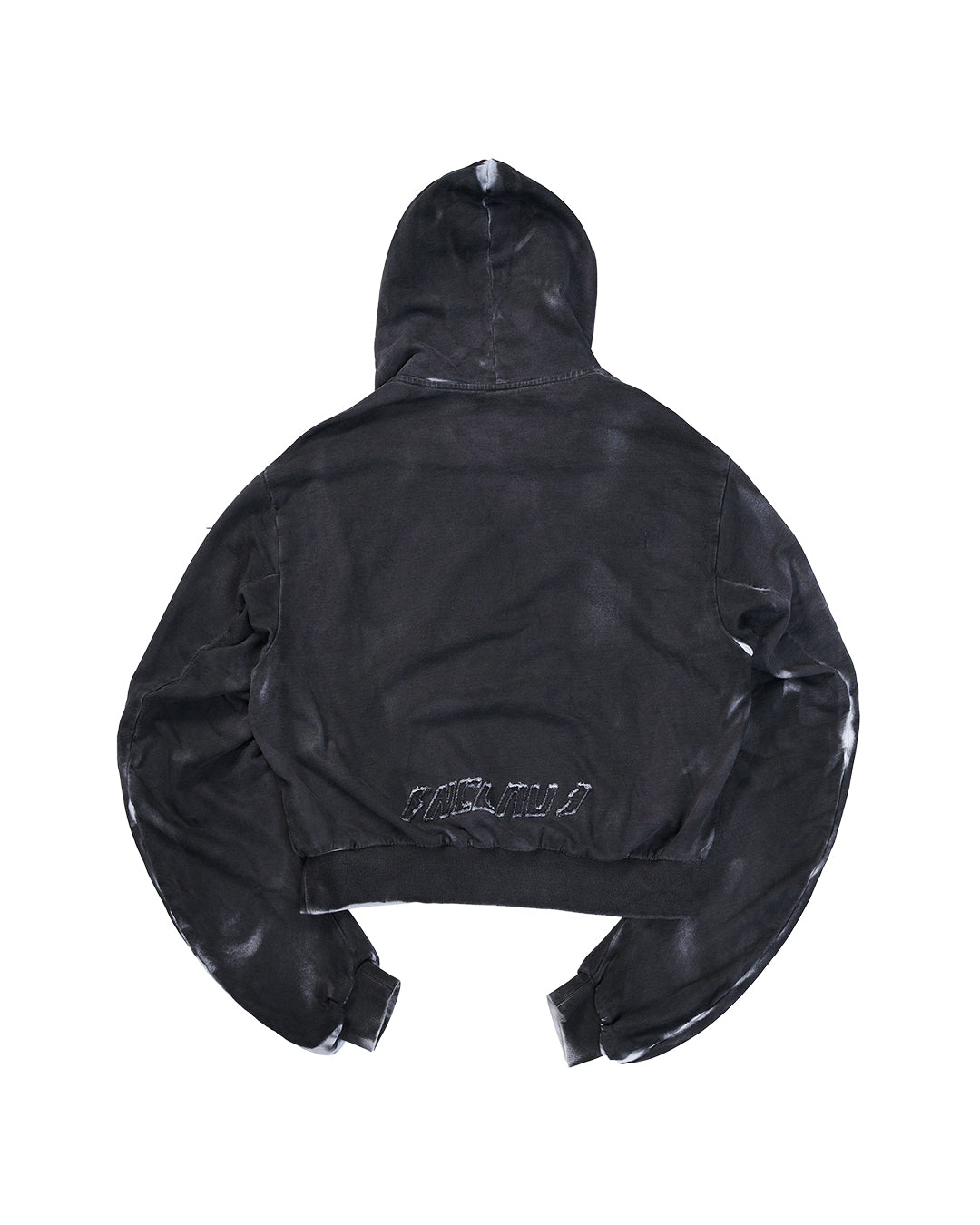 ENCALVE - OVERSIZE “WIERD” ZIPPER HOODIE - Black