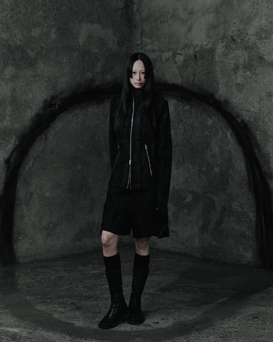 renkè - Arc-Zip Coated Denim Jacket