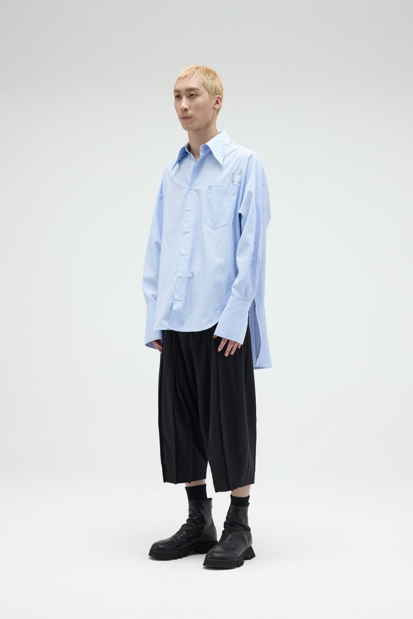 EQUALNEAR - The Sword LS Shirt - Blue