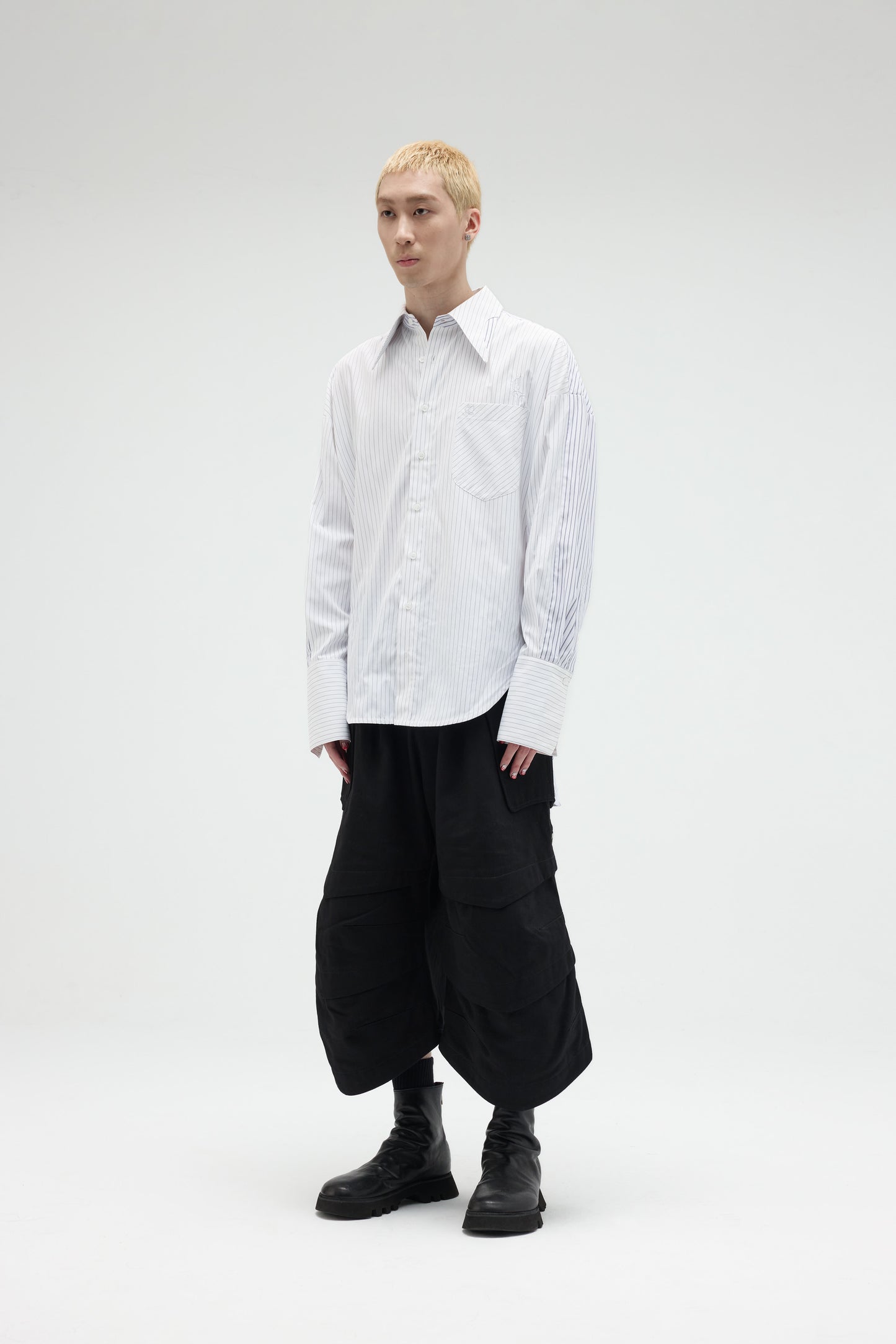 EQUALNEAR - The Sword LS Shirt - White