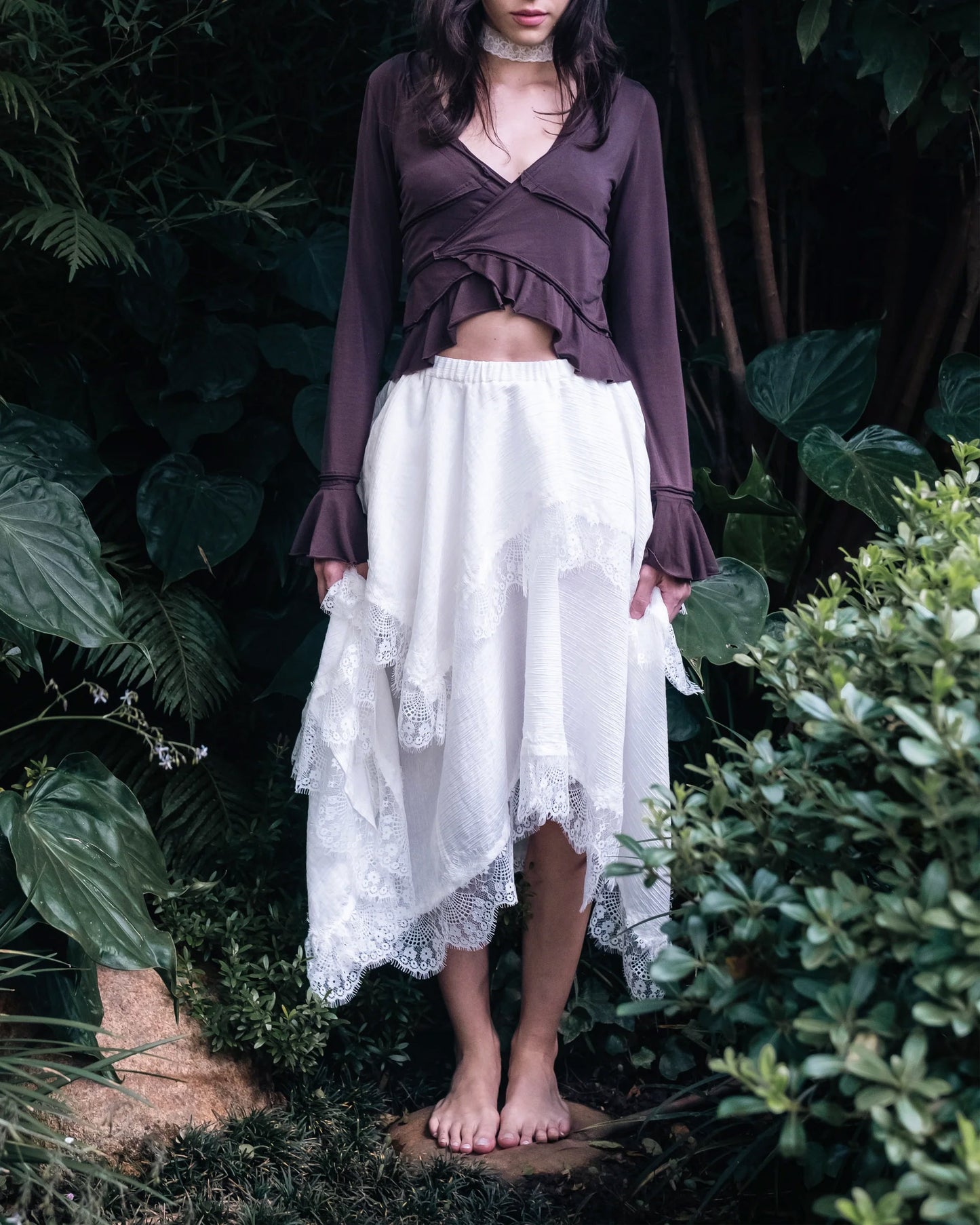 PCES - Zero Waste Lace Skirt - White