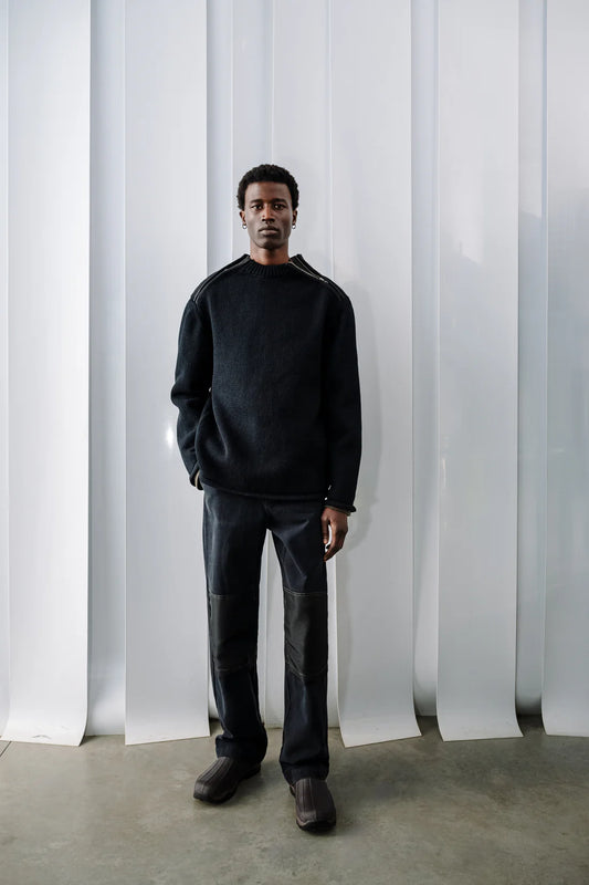 OAMC Peacemaker - Shoulder Zip Knit - Black