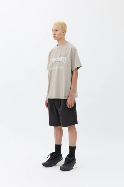 EQUALNEAR - C&G Graphic Raglan Tee - Sand