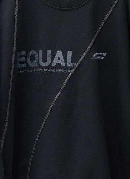 EQUALNEAR - Rift Logo Sweatshirt - Black