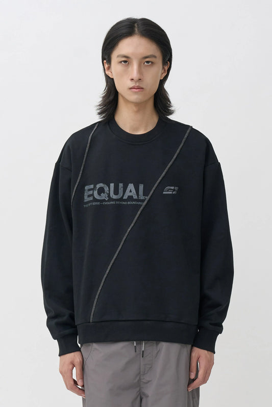 EQUALNEAR - Rift Logo Sweatshirt - Black