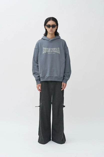 EQUALNEAR - Rift Logo Hoodie - Gray Blue