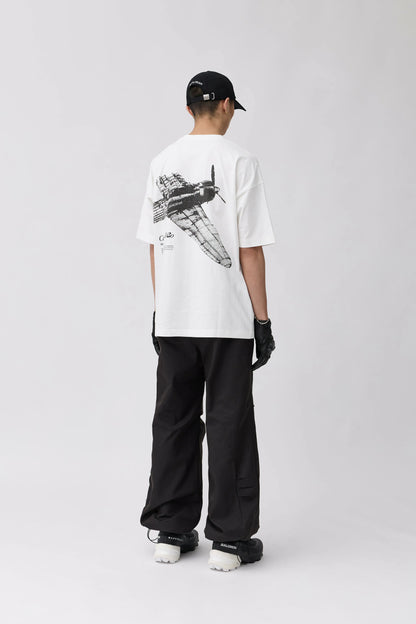 EQUALNEAR - Aircraft Tee - White