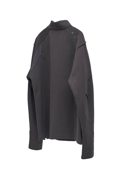 EQUALNEAR - Rift Zip T-neck - Gray