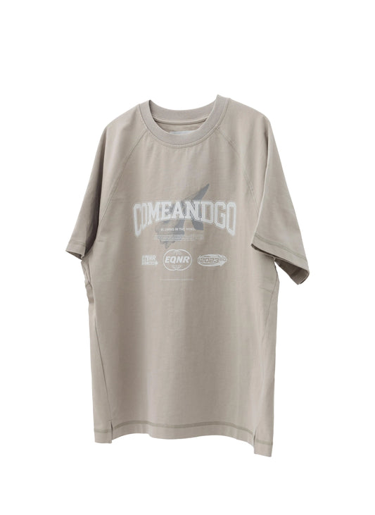 EQUALNEAR - C&G Graphic Raglan Tee - Sand
