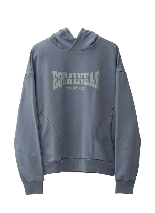EQUALNEAR - Rift Logo Hoodie - Gray Blue