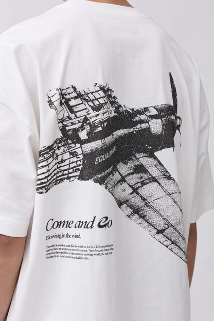 EQUALNEAR - Aircraft Tee - White