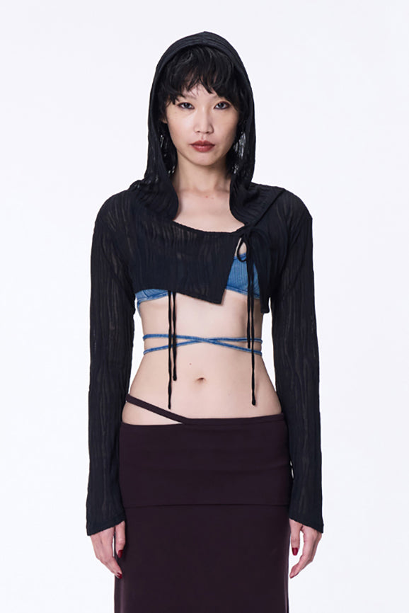 SILVER NINE - Sheer Hooded Cover-Up