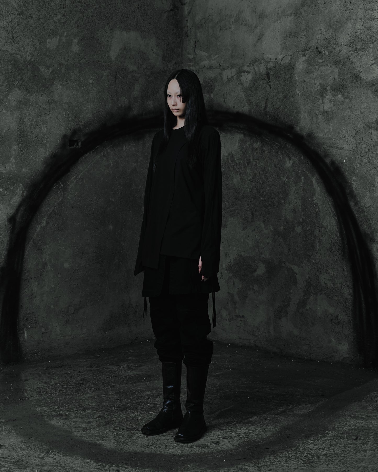 renkè - Long-Sleeve Top with Cape Panel