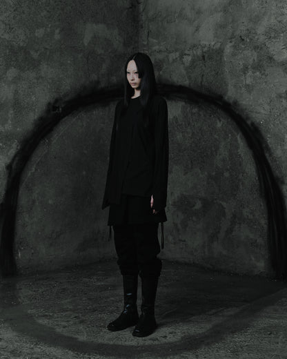 renkè - Long-Sleeve Top with Cape Panel