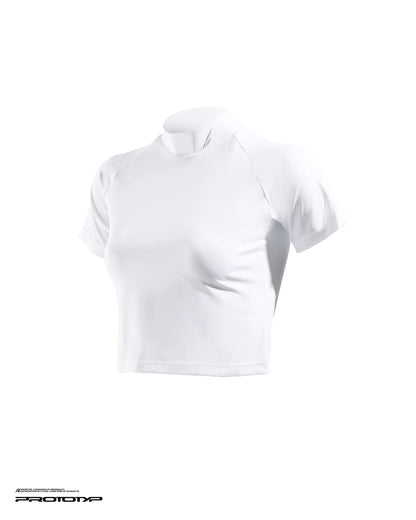 PROTOTYP - PTP-26S-TT-008 SONIC WMS Active Cropped Top (SIL Ver.) - White