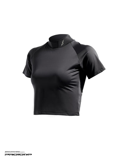 PROTOTYP - PTP-26S-TT-008 SONIC WMS Active Cropped Top (SIL Ver.) - Black