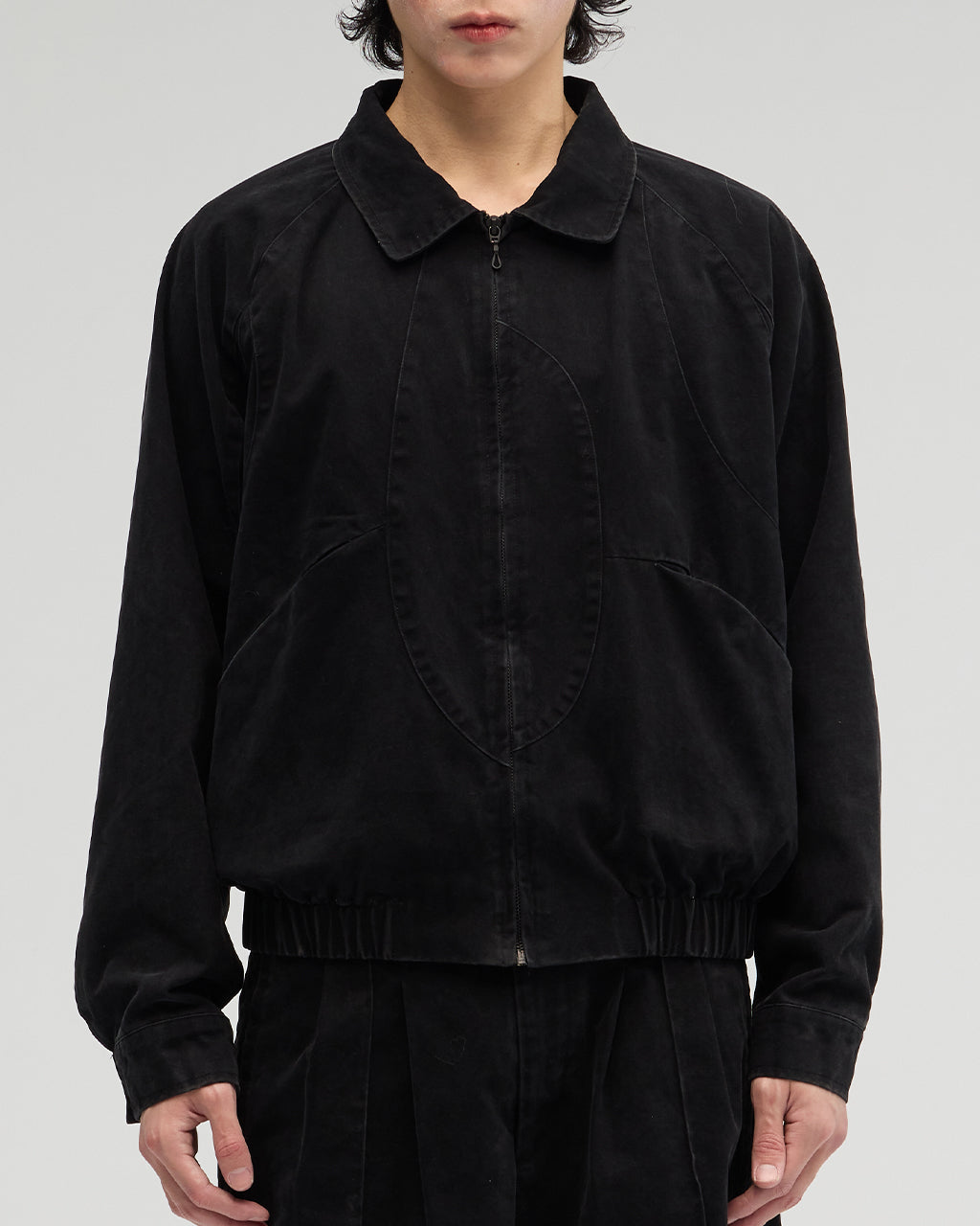 VACANT - Washed Harrington Jacket - Black