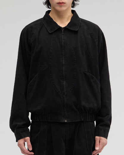 VACANT - Washed Harrington Jacket - Black