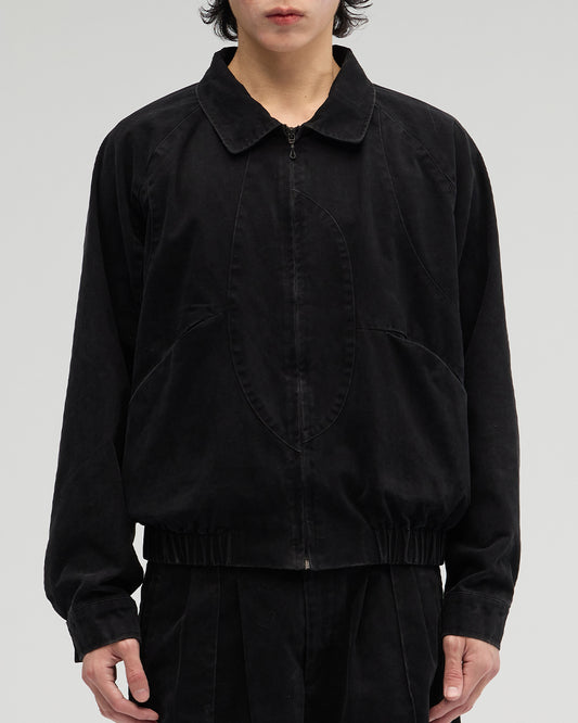 VACANT - Washed Harrington Jacket - Black