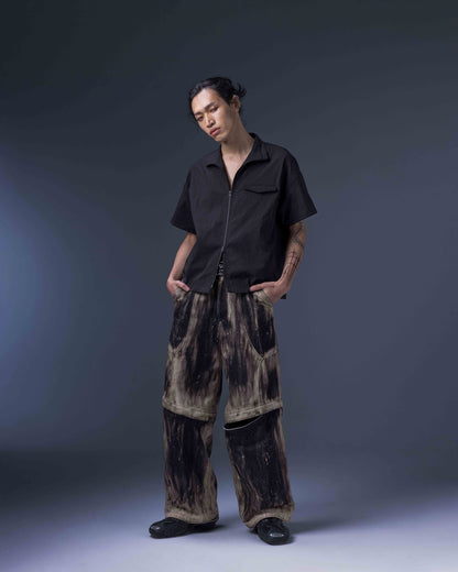 JIMMY GUTSON - Modular – Elytra Dual-Zip Short Top(Black)