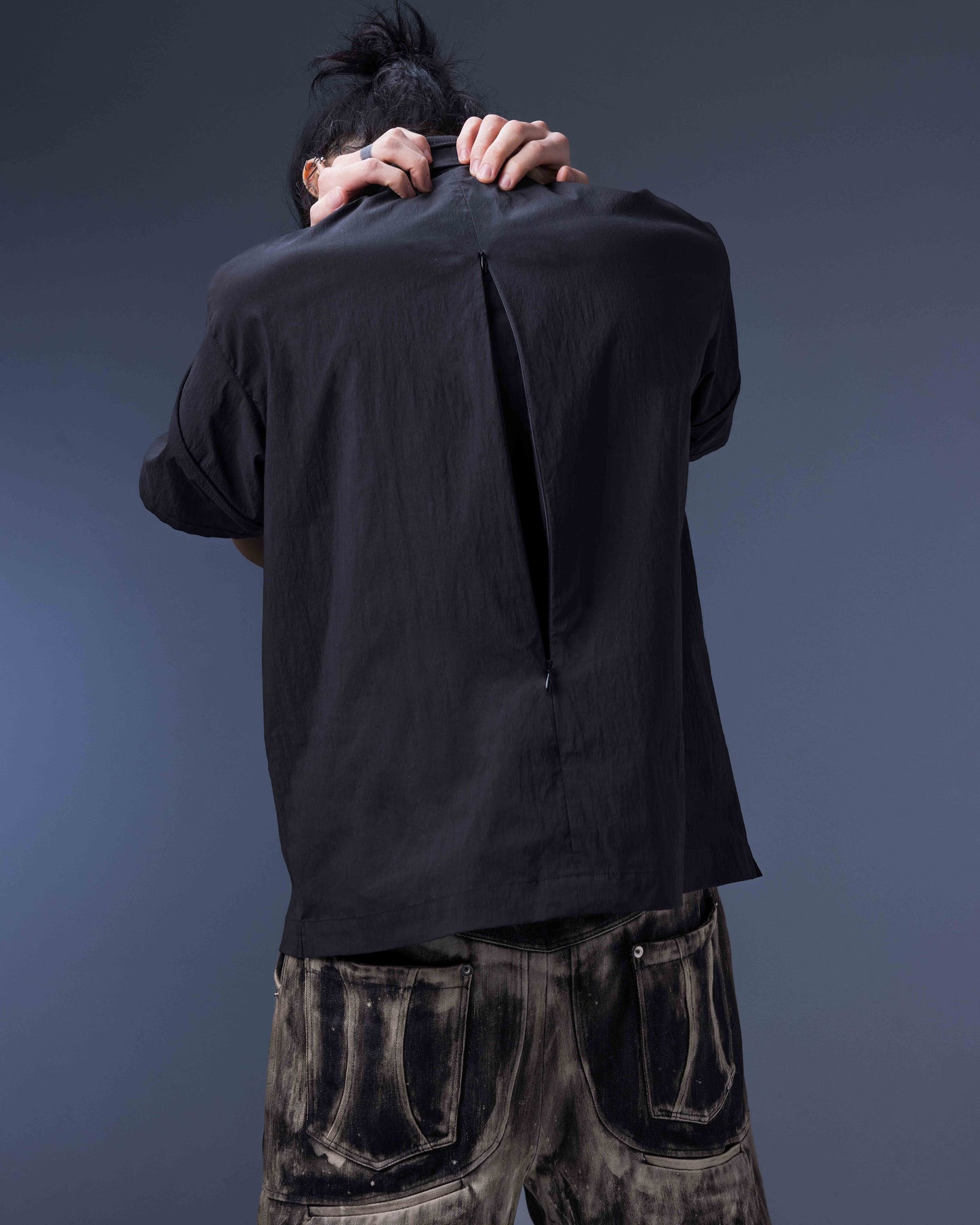 JIMMY GUTSON - Modular – Elytra Dual-Zip Short Top(Black)