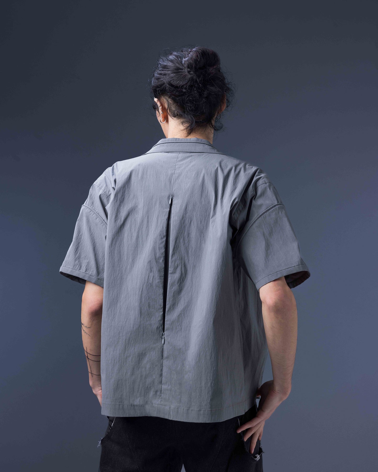 JIMMY GUTSON - Modular – Elytra Dual-Zip Short Top(Gray)