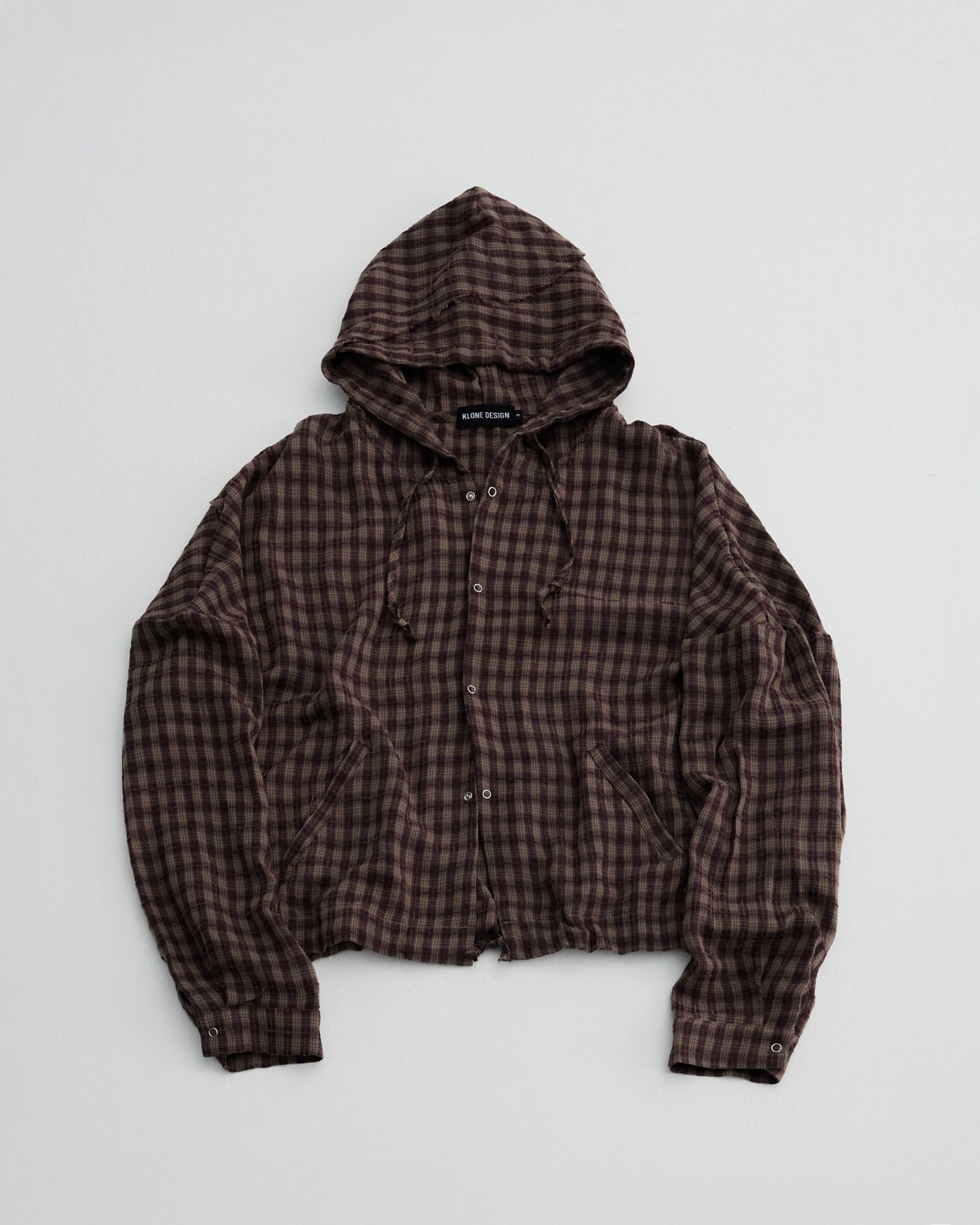 KLONE DESIGN - PLAID HOOD JACKET