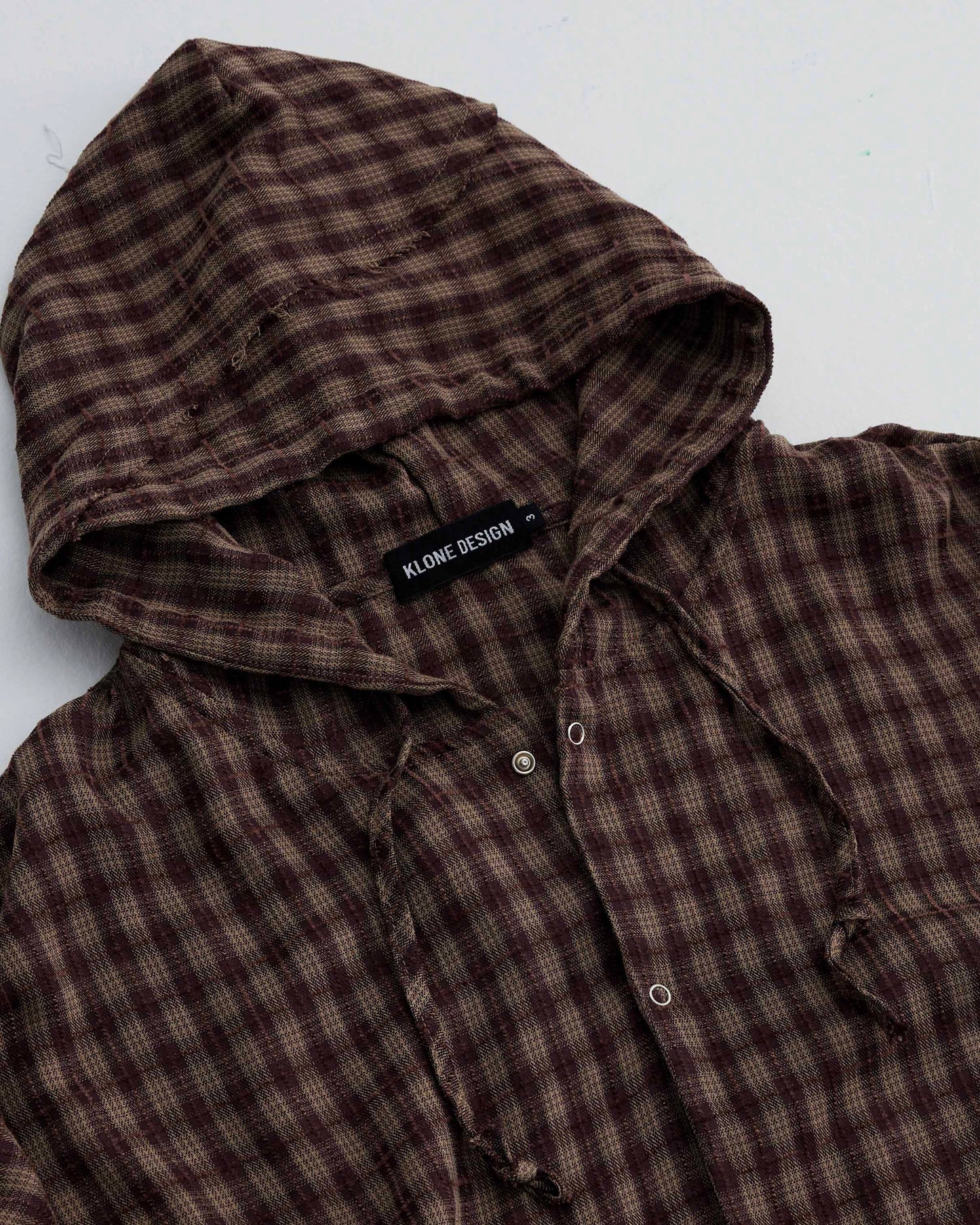 KLONE DESIGN - PLAID HOOD JACKET