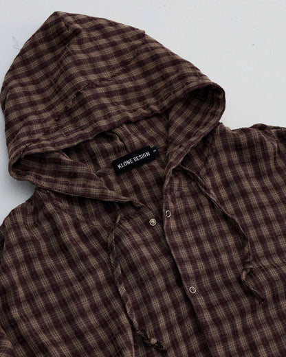 KLONE DESIGN - PLAID HOOD JACKET