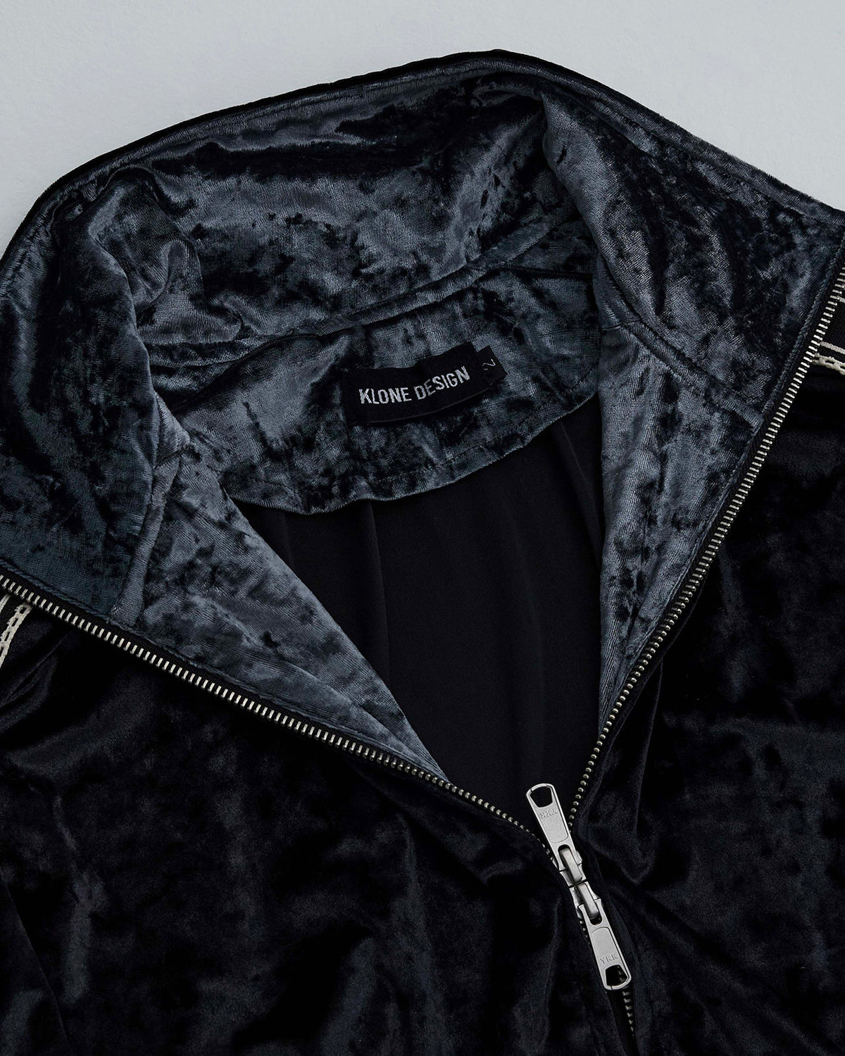 KLONE DESIGN - VELVET CROPPED ZIP JACKET - (MENS&WOMENS)