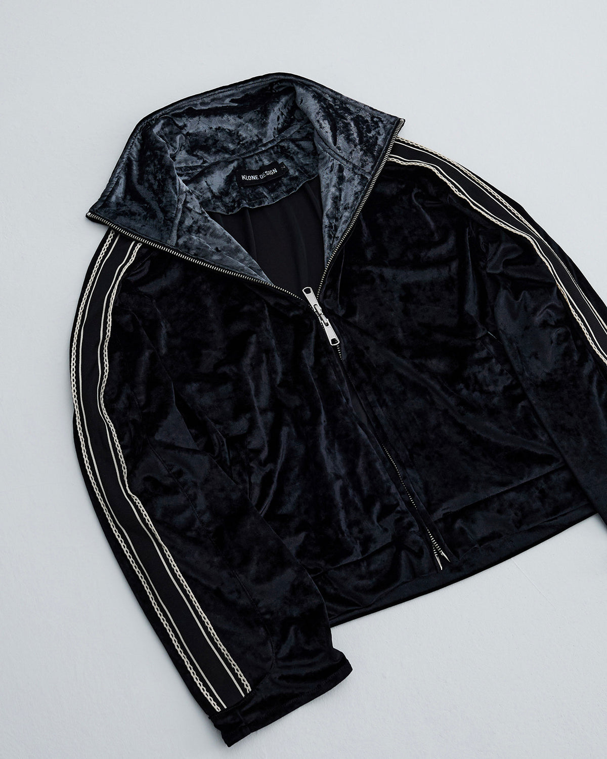 KLONE DESIGN - VELVET CROPPED ZIP JACKET - (MENS&WOMENS)