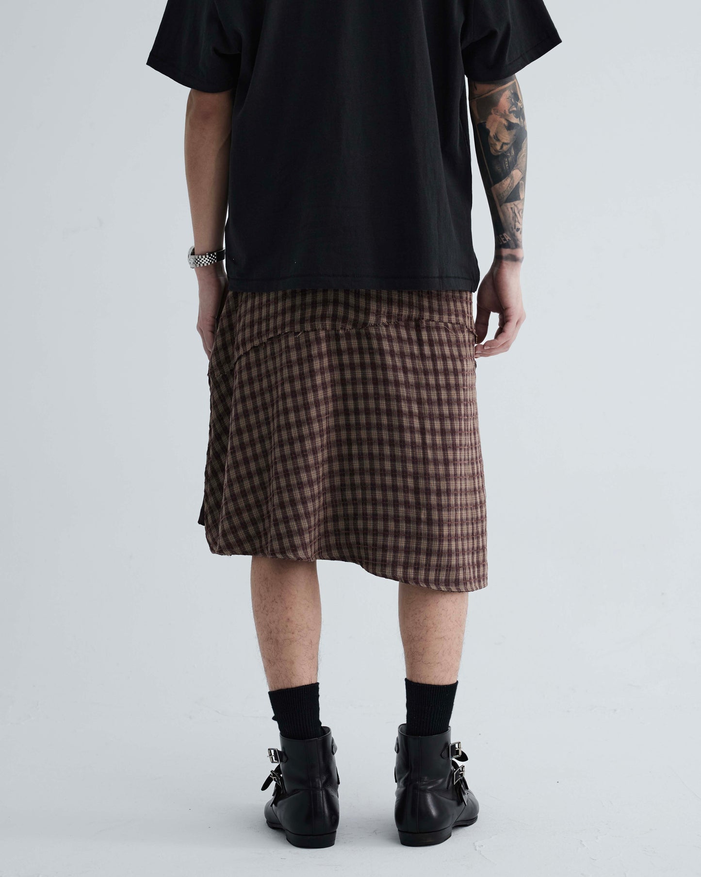KLONE DESIGN - FAKE PLAID SKORTS
